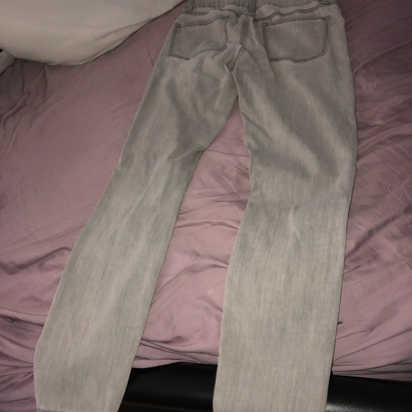 Grey refuge skinny ripped jeans - Picture 3 of 4